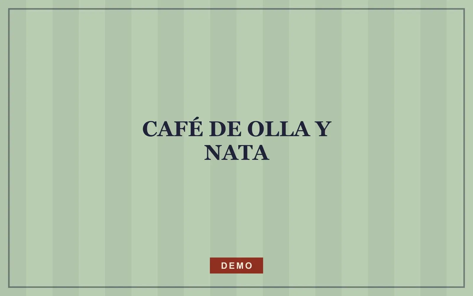 Fotografía de muestra de Café de Olla y Nata